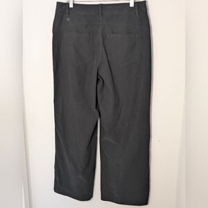 Lululemon City Sleek Pants Womens Size 32 Gray Black 5 Pocket Wide Leg Utilitech